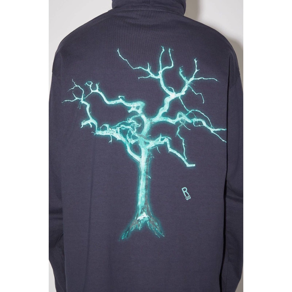 Acne Studio Hooded T-shirt - Navy Faded Indigo Size SMALL